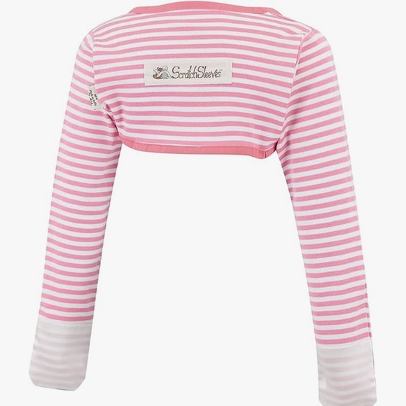 NWT pink and white scratch sleeves size 6 to 9 months - Picture 5 of 6